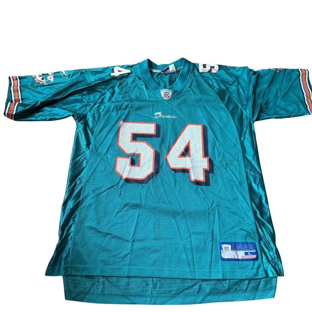 NFL Equipment Reebok Miami Dolphins Jersey Sz L Mesh 54 Thomas
